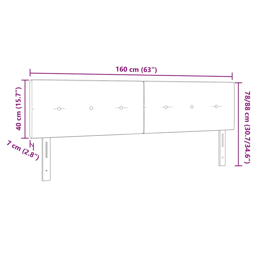 Uzglavlje Tamnozelena 160 cm Baršun