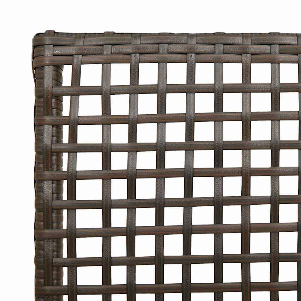Vrtna stolica s jastukom 2 pcs Smeđa 55 x 53 x 85 cm poliratan