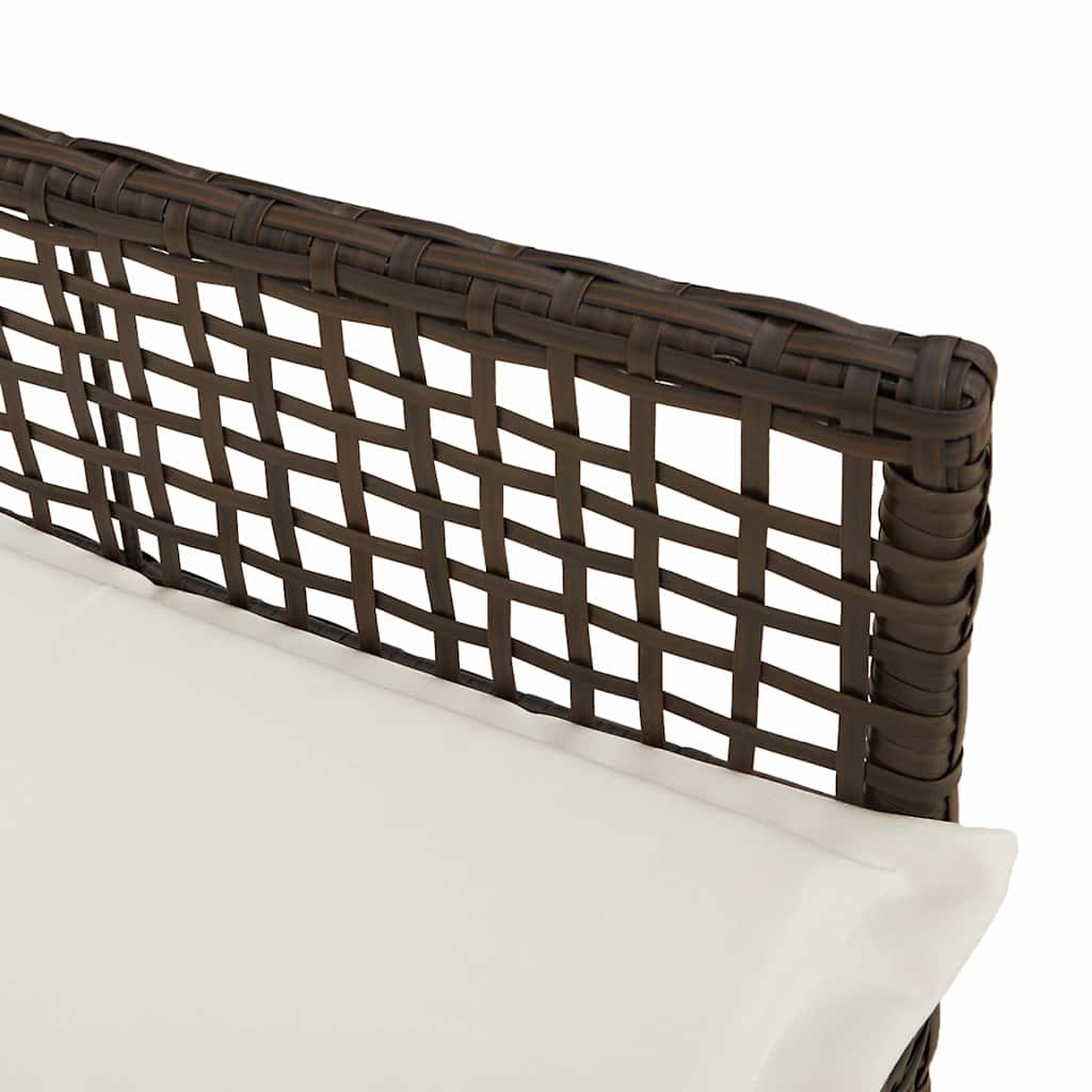 Vrtna stolica s jastukom 2 pcs Smeđa 55 x 53 x 85 cm poliratan