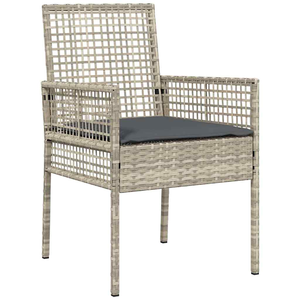 Vrtna stolica 2 pcs Svijetlo siva 55 x 53 x 85 cm poliratan