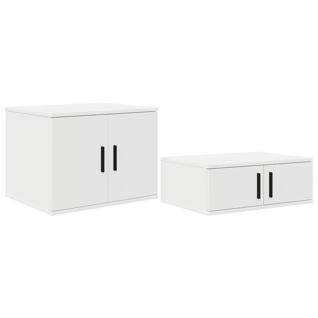 Ormarić za pohranu 2 pcs Bijelo 127 x 41 x 40 cm