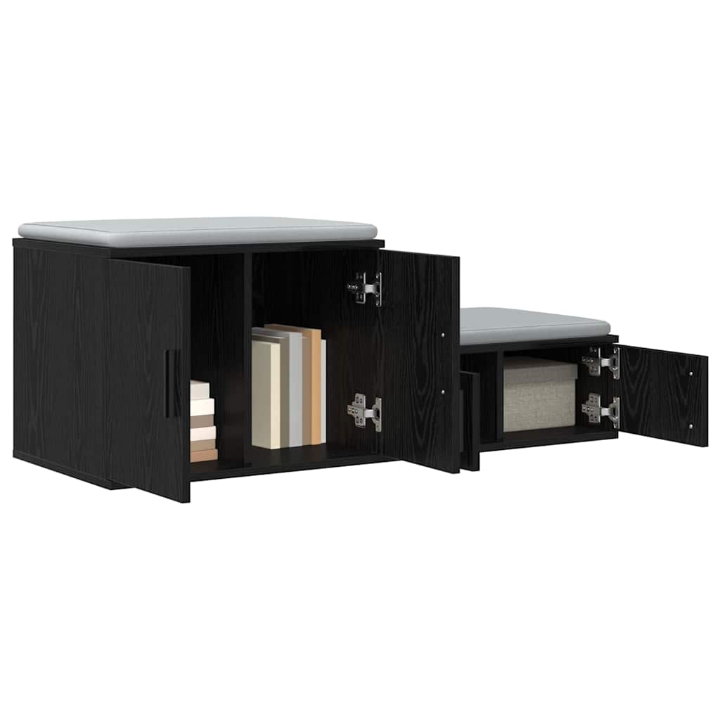 Ormarić za pohranu 2 pcs Crni hrast 127 x 41 x 40 cm