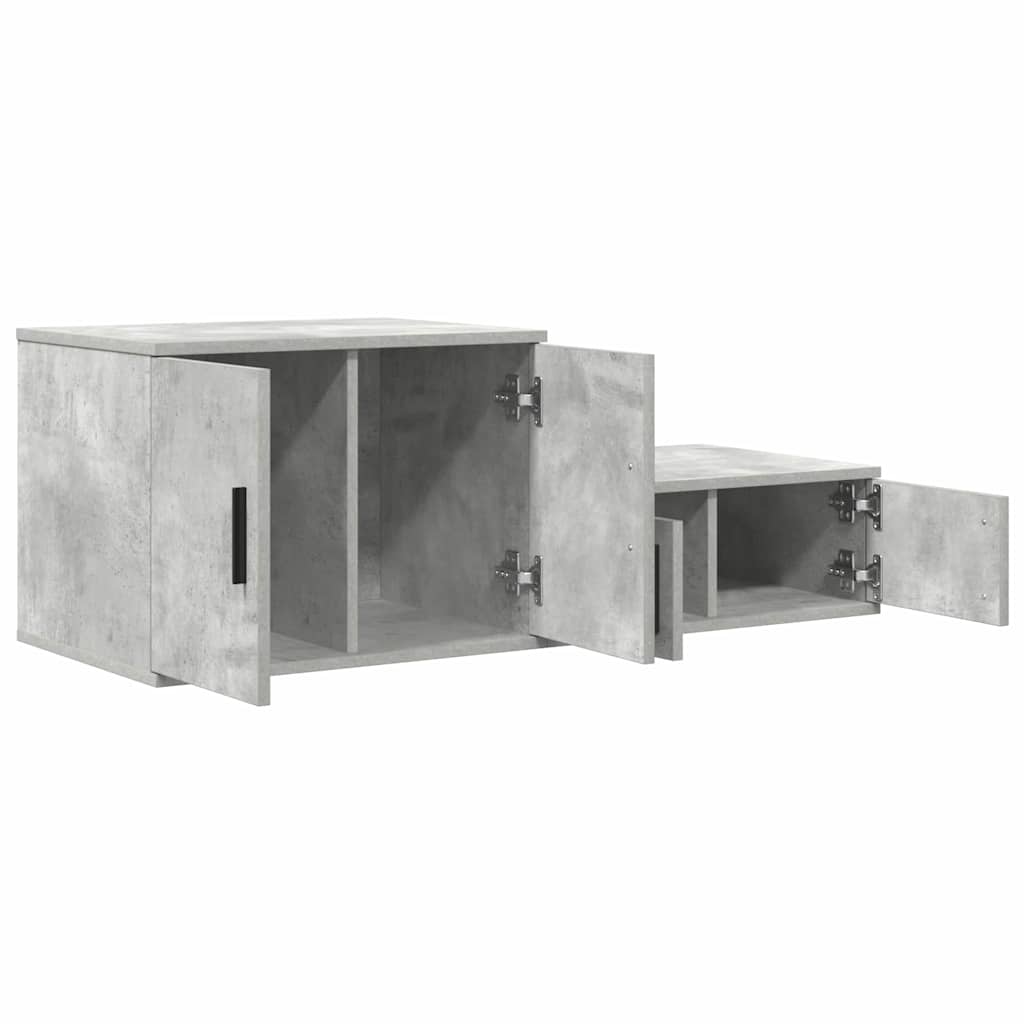 Ormarić za pohranu 2 pcs Betonski sivi 127 x 41 x 40 cm