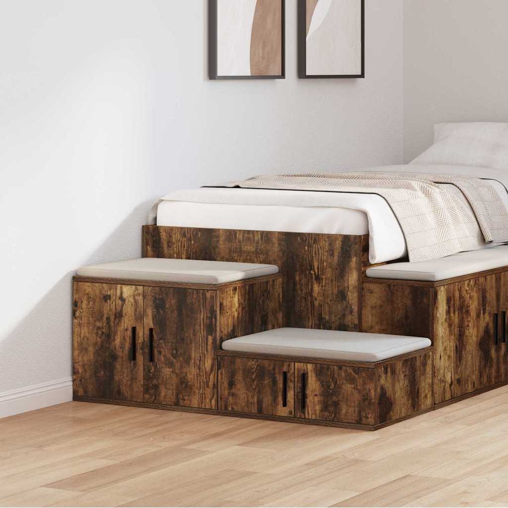 Ormarić za pohranu 2 pcs Dimljeni hrast 127 x 41 x 40 cm