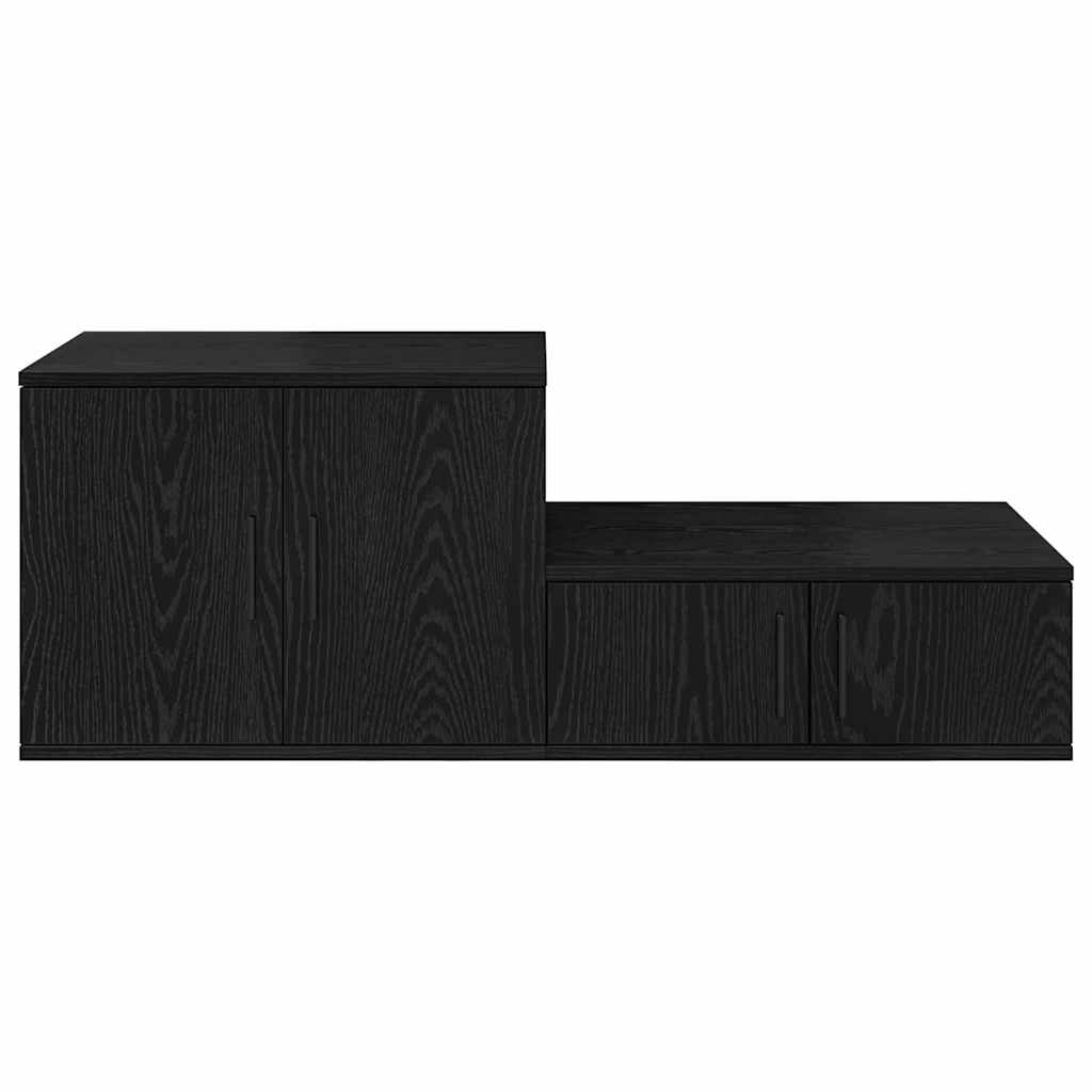 Ormarić za pohranu 2 pcs Crni hrast 118 x 41 x 40 cm