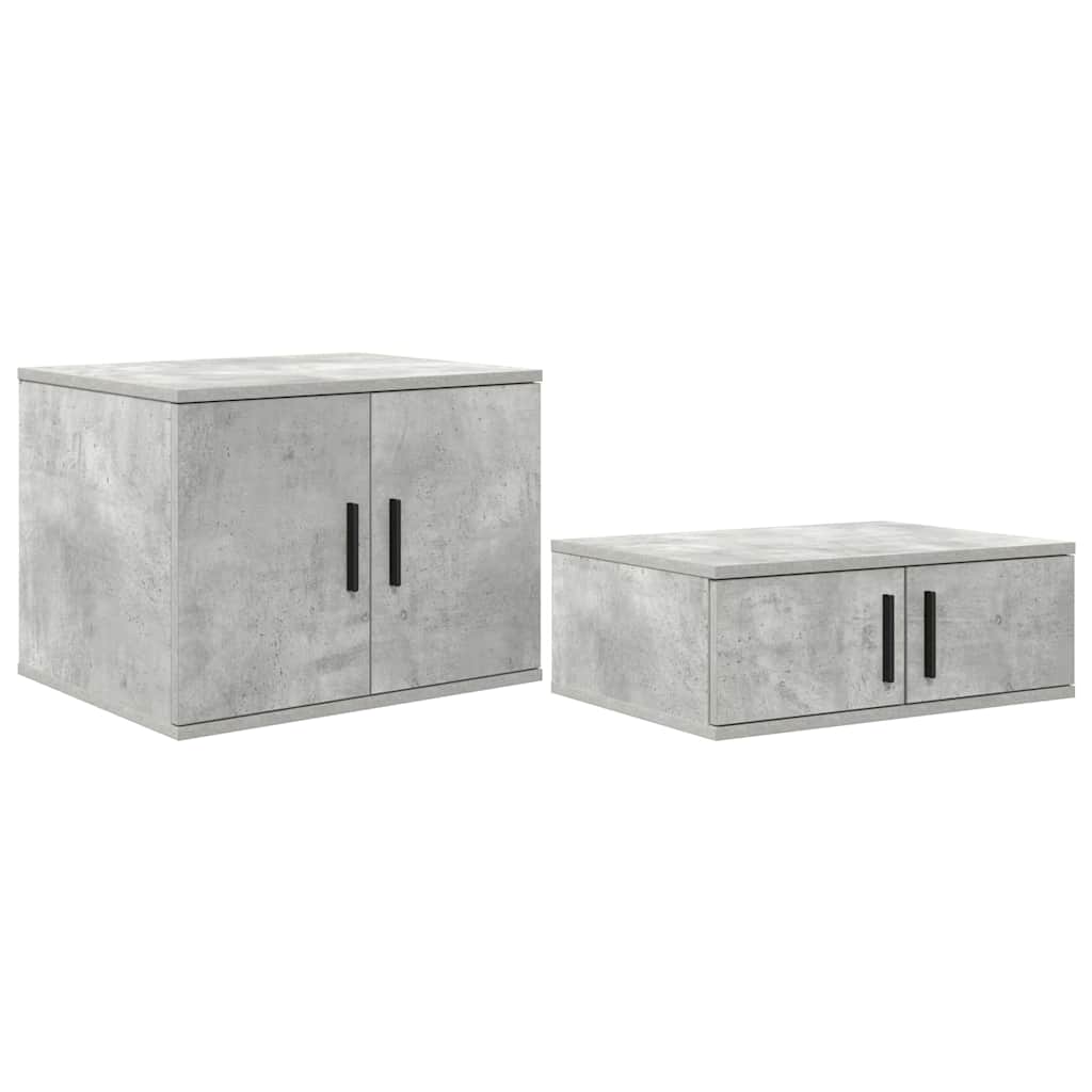 Ormarić za pohranu 2 pcs Betonski sivi 118 x 41 x 40 cm