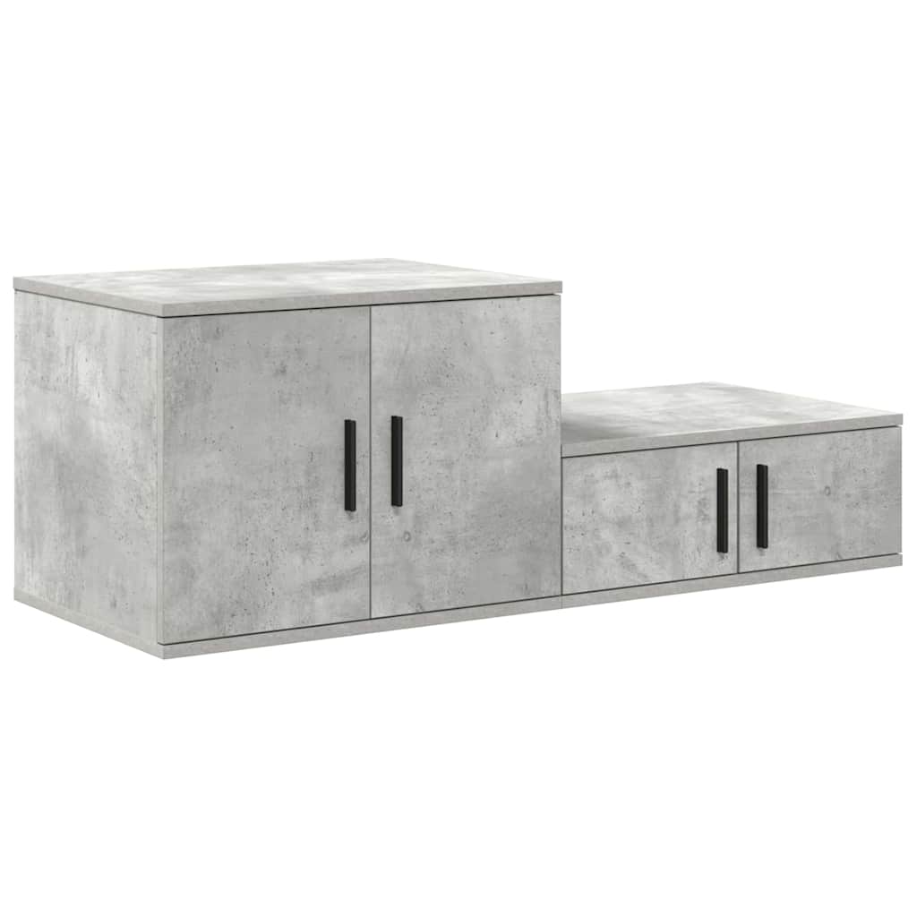 Ormarić za pohranu 2 pcs Betonski sivi 118 x 41 x 40 cm