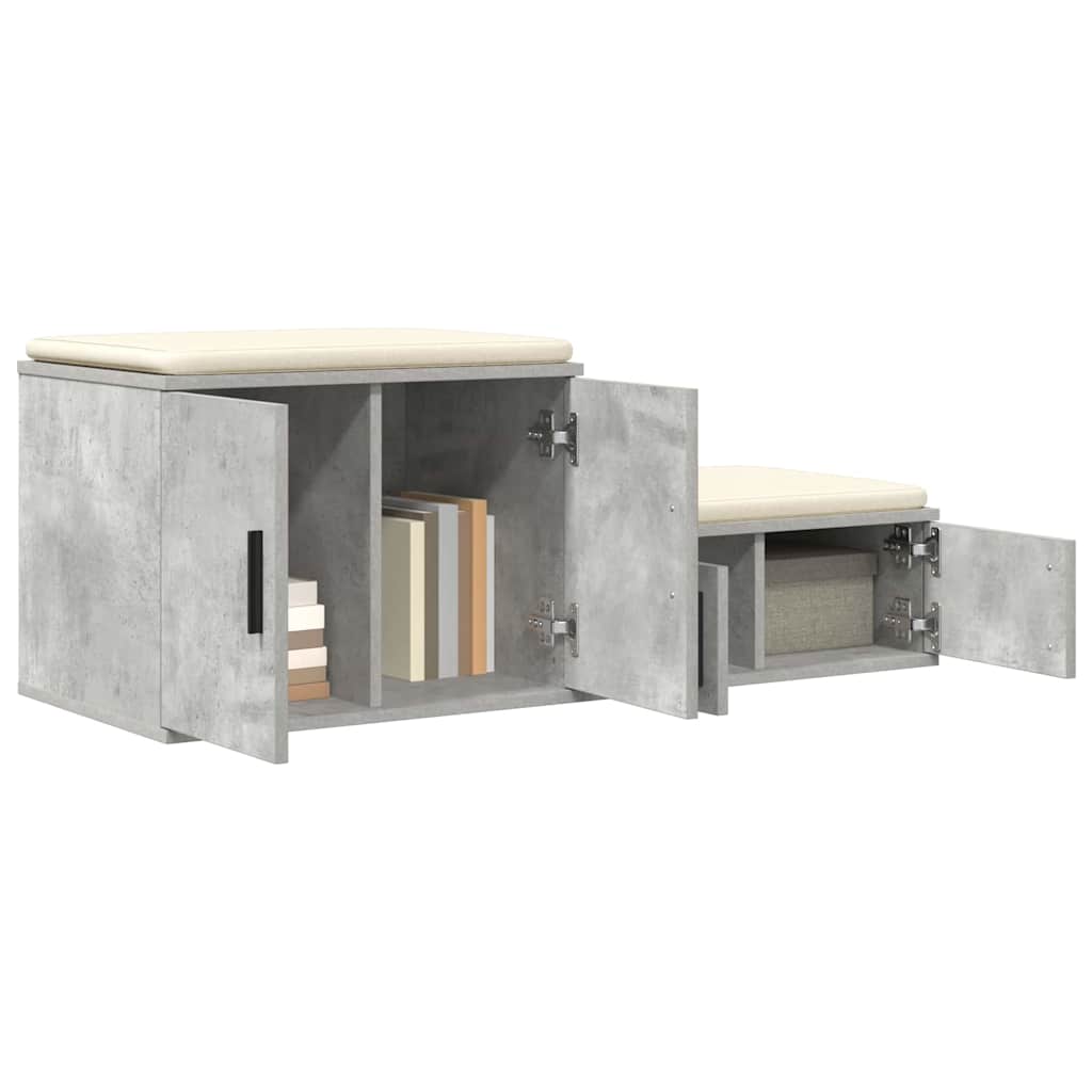 Ormarić za pohranu 2 pcs Betonski sivi 118 x 41 x 40 cm