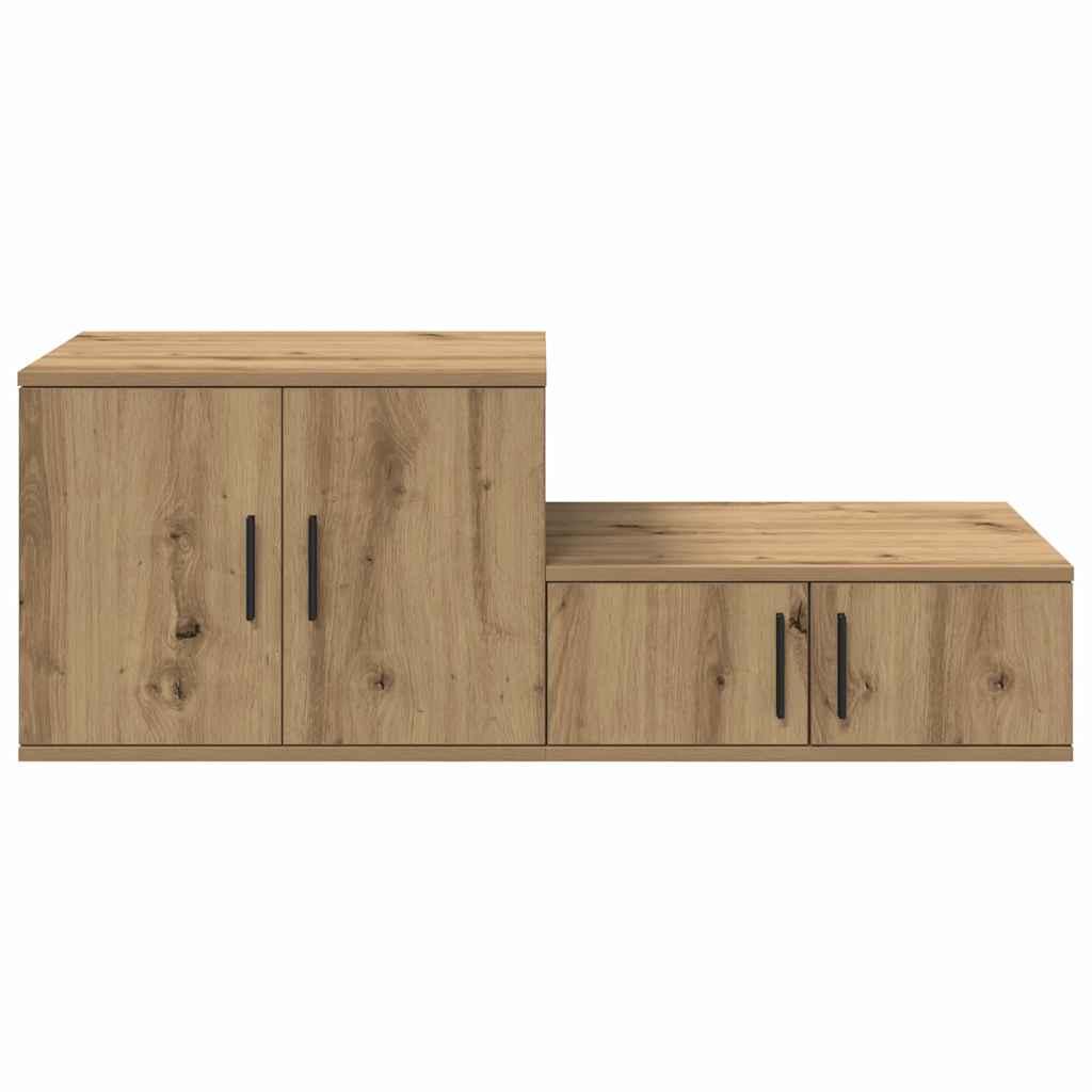 Ormarić za pohranu 2 pcs Umjetnički hrast 118 x 41 x 40 cm