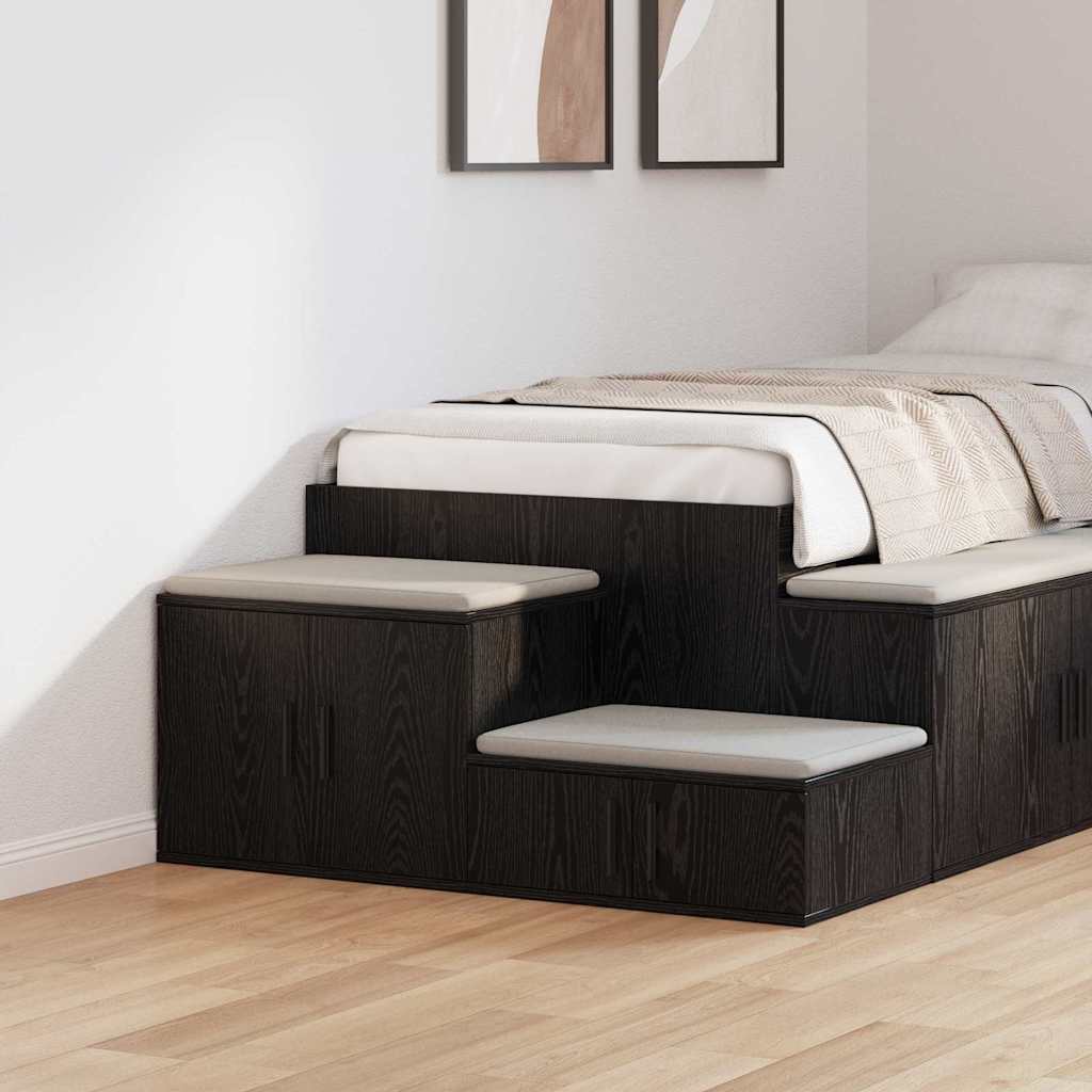 Ormarić za pohranu 2 pcs Crni hrast 108 x 41 x 40 cm