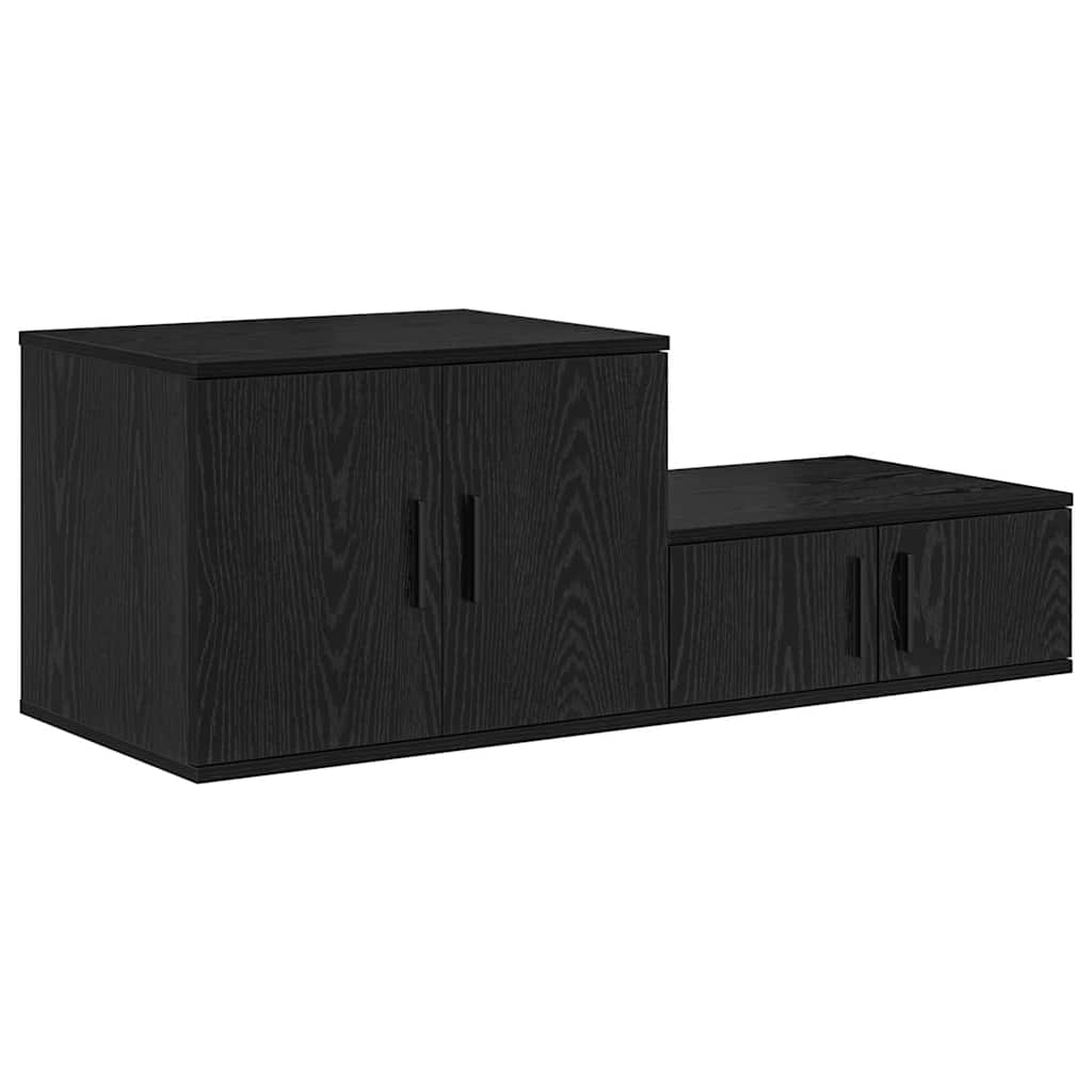 Ormarić za pohranu 2 pcs Crni hrast 108 x 41 x 40 cm
