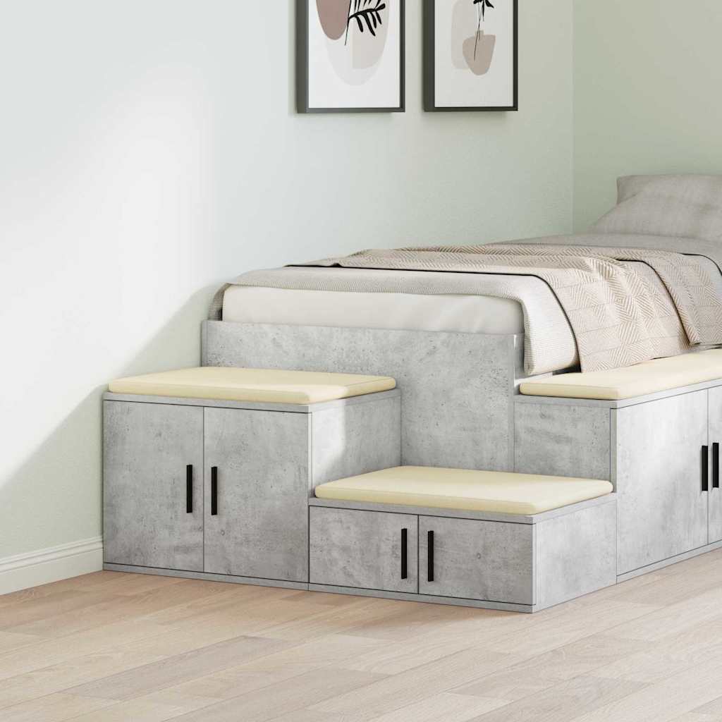 Ormarić za pohranu 2 pcs Betonski sivi 108 x 41 x 40 cm
