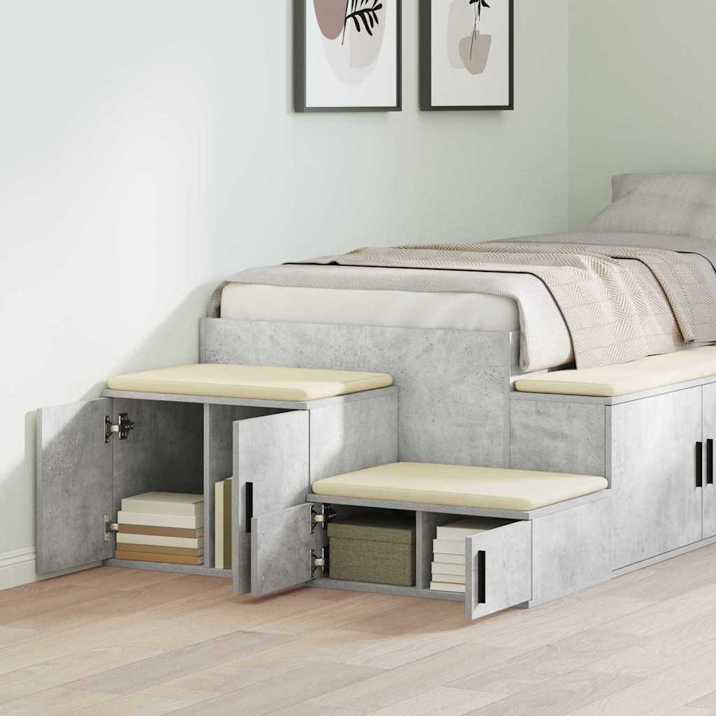 Ormarić za pohranu 2 pcs Betonski sivi 108 x 41 x 40 cm