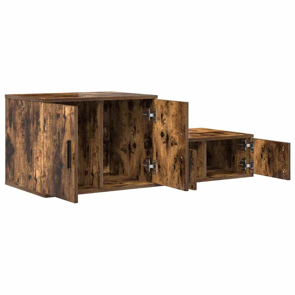 Ormarić za pohranu 2 pcs Dimljeni hrast 108 x 41 x 40 cm