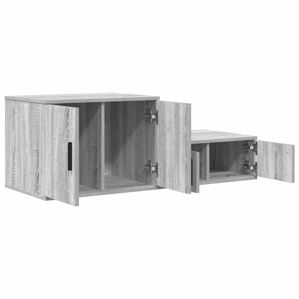 Ormarić za pohranu 2 pcs Siva Sonoma 108 x 41 x 40 cm