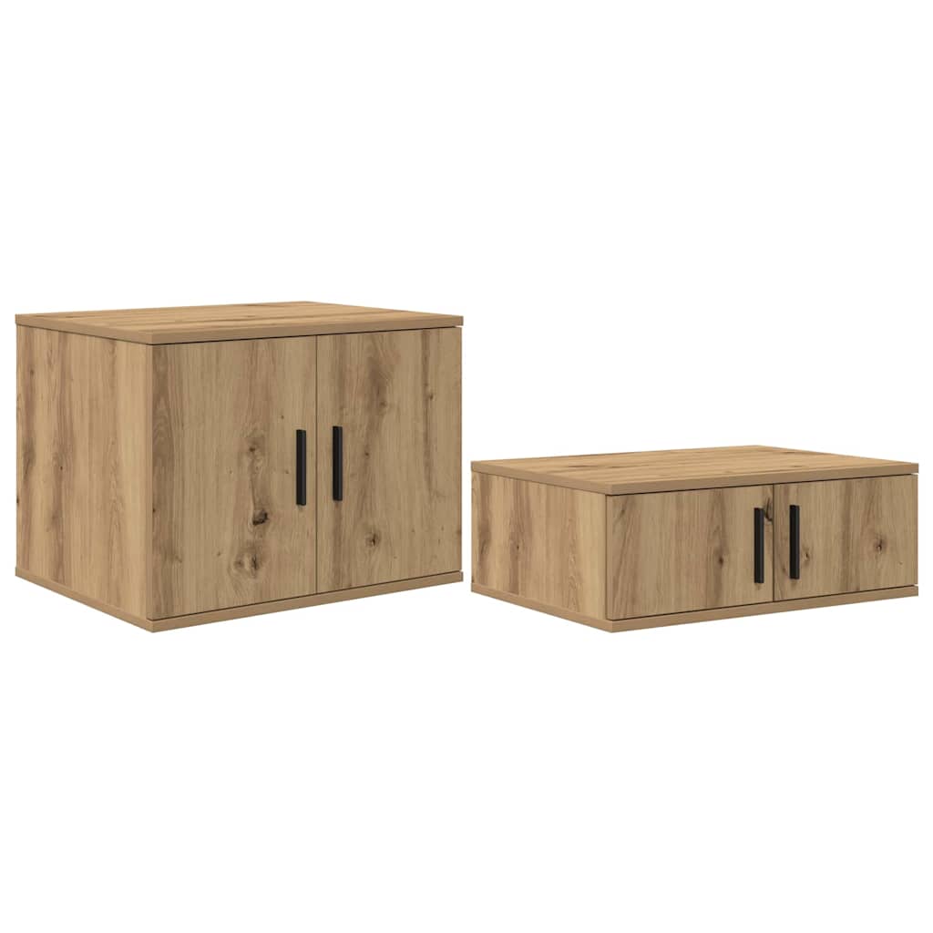 Ormarić za pohranu 2 pcs Umjetnički hrast 108 x 41 x 40 cm