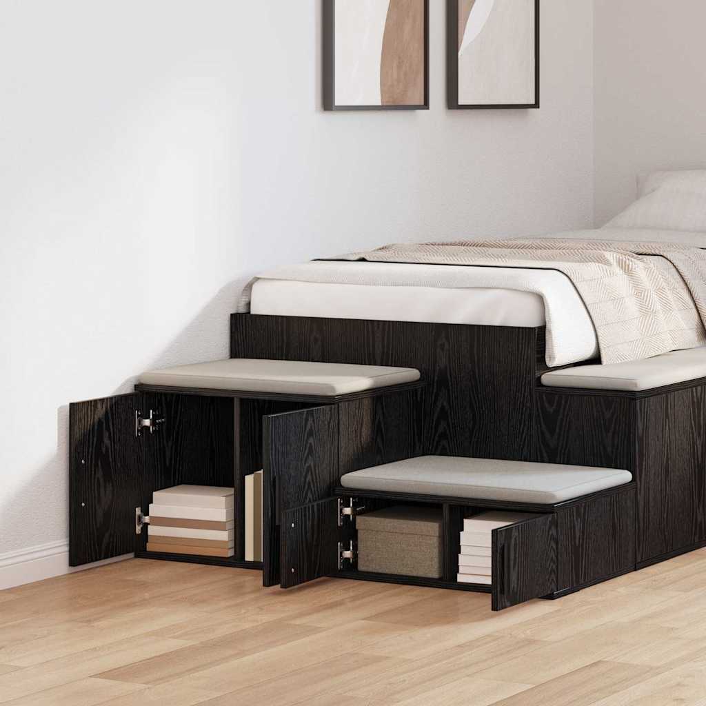 Ormarić za pohranu 2 pcs Crni hrast 103 x 41 x 40 cm
