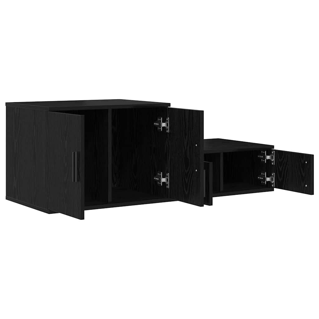 Ormarić za pohranu 2 pcs Crni hrast 103 x 41 x 40 cm