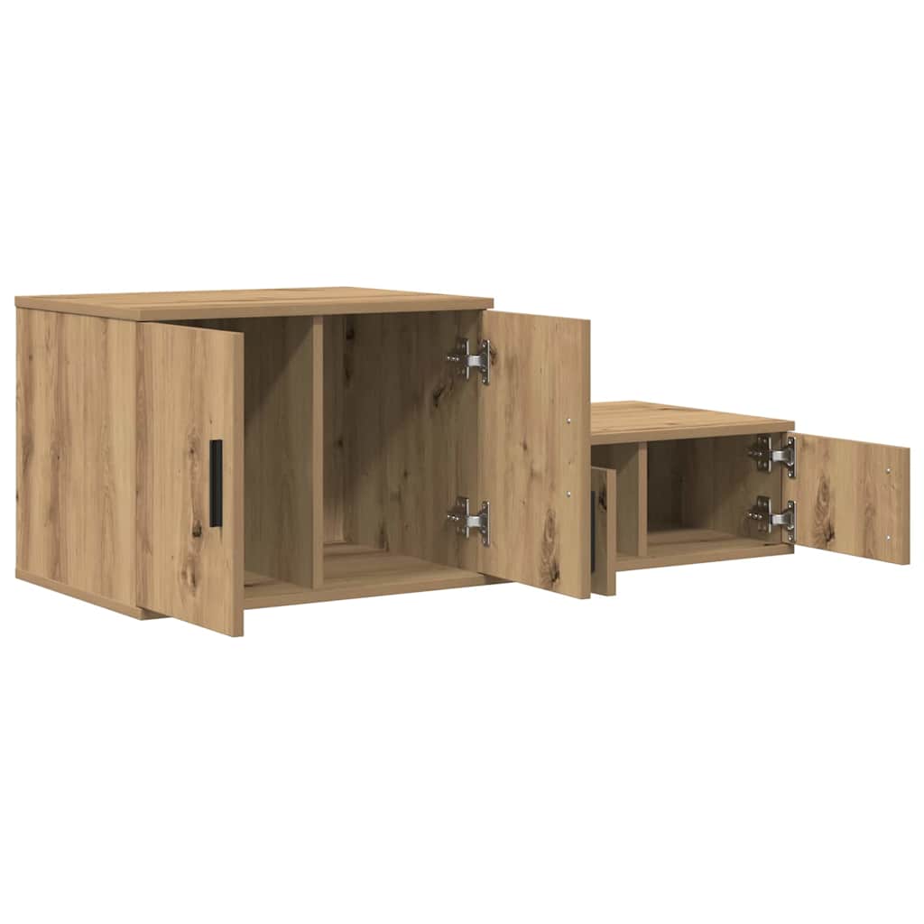 Ormarić za pohranu 2 pcs Umjetnički hrast 103 x 41 x 40 cm