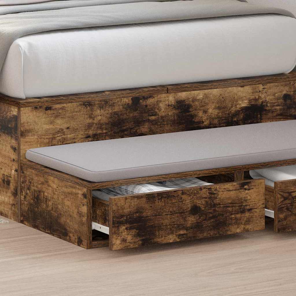 Ladice za krevet s ladicama Dimljeni hrast 100 x 36,5 x 16,5 cm