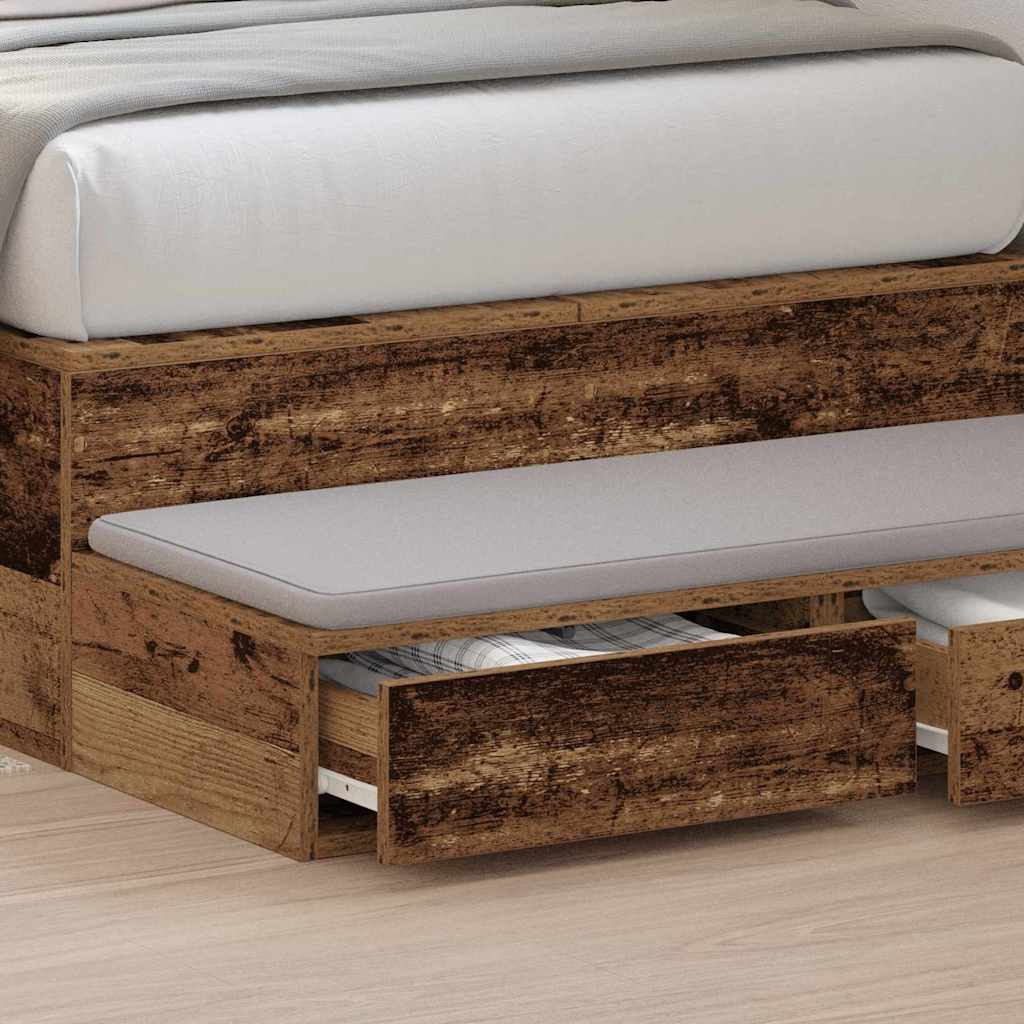 Ladice za krevet s ladicama Staro drvo 100 x 36,5 x 16,5 cm