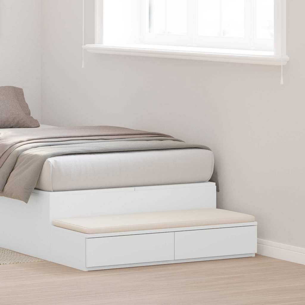 Ladice za krevet Bijelo 80 x 36,5 x 16,5 cm Konstruirano drvo