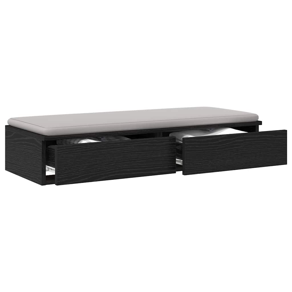 Ladice za krevet s ladicama Crni hrast 80 x 36,5 x 16,5 cm