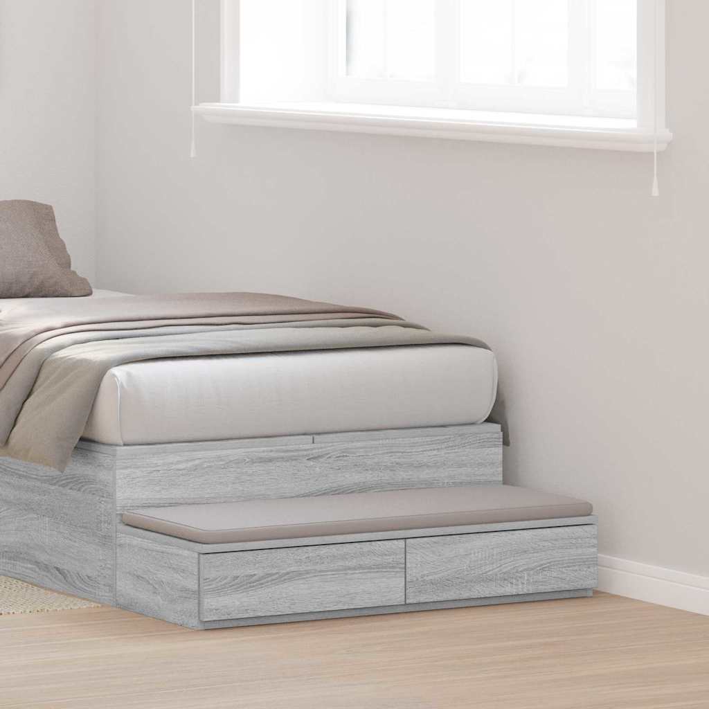 Ladice za krevet s ladicama Siva Sonoma 80 x 36,5 x 16,5 cm