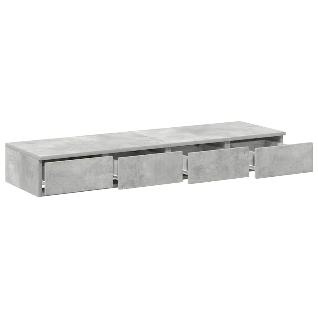 Ladice za krevet s ladicama Betonski sivi 120 x 36,5 x 16,5 cm