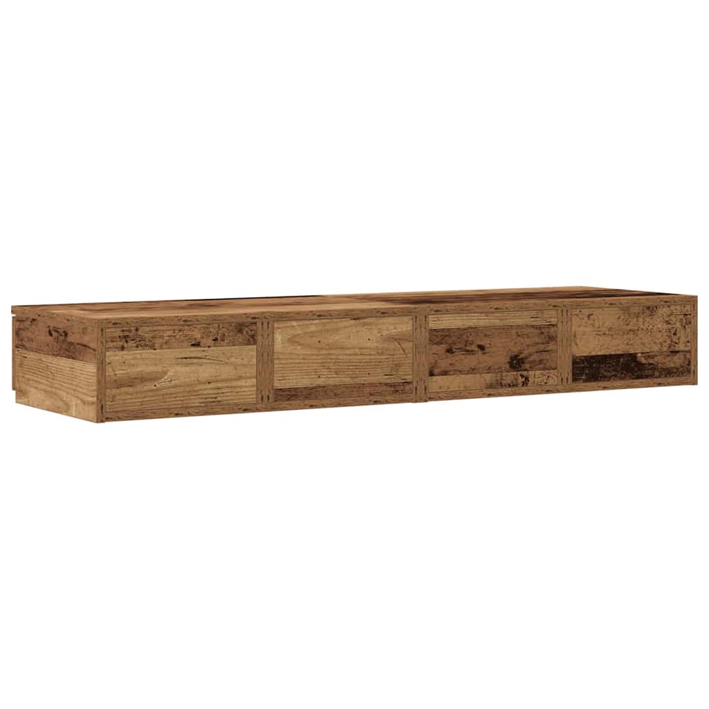 Ladice za krevet s ladicama Staro drvo 120 x 36,5 x 16,5 cm