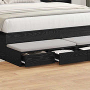 Ladice za krevet s ladicama Crni hrast 140 x 36,5 x 16,5 cm