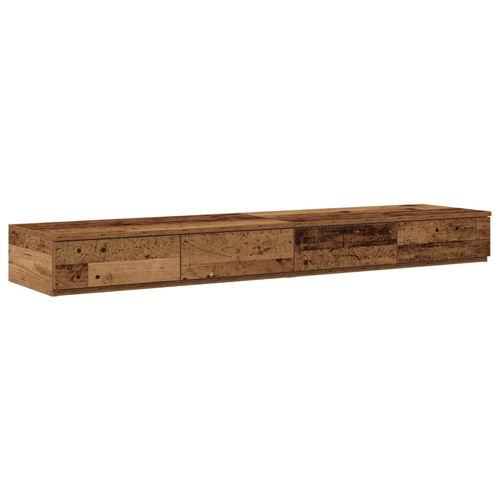 Ladice za krevet s ladicama Staro drvo 140 x 36,5 x 16,5 cm