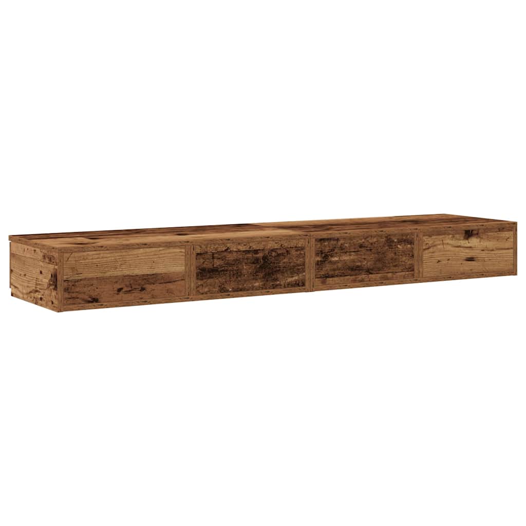 Ladice za krevet s ladicama Staro drvo 140 x 36,5 x 16,5 cm