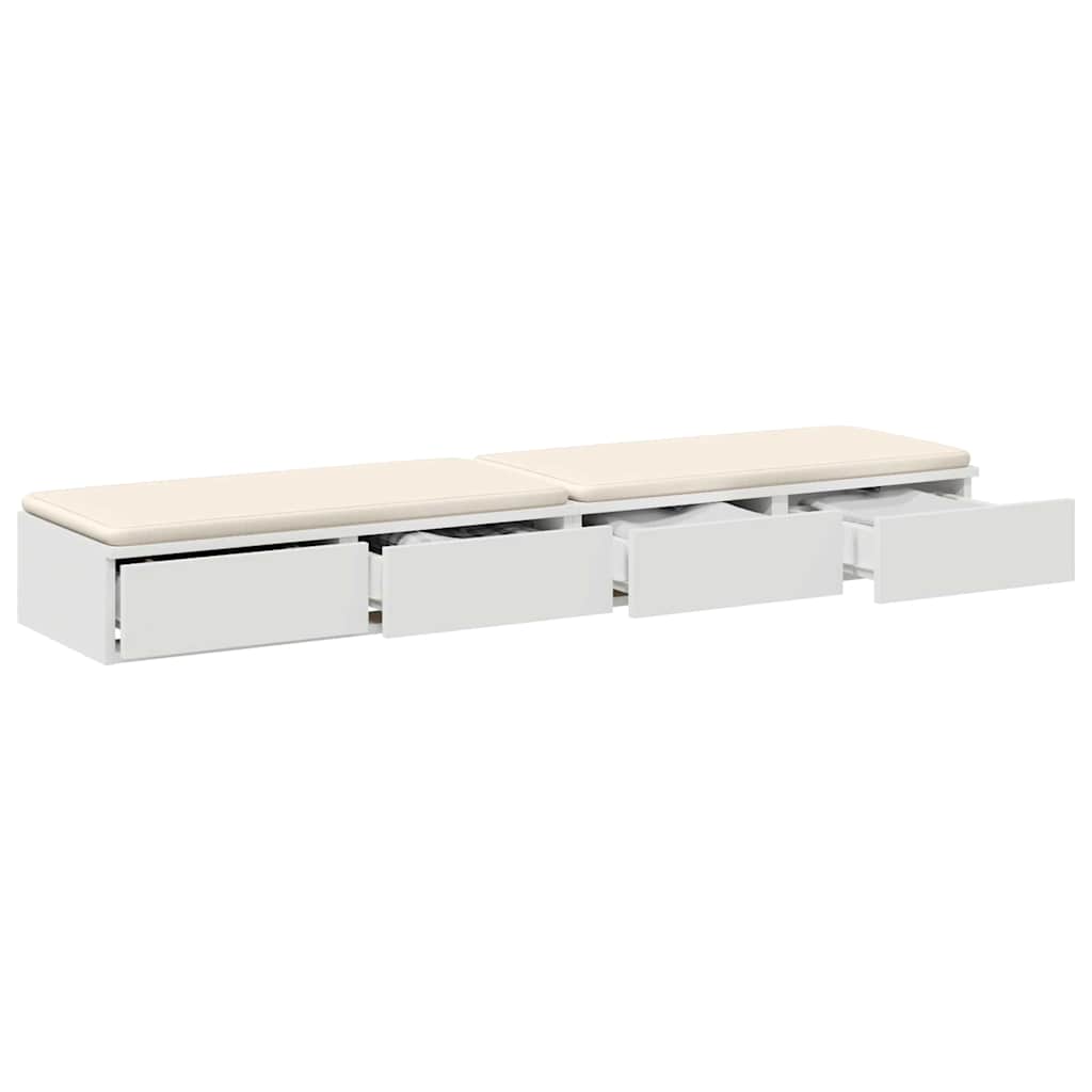 Ladice za krevet Bijelo 150 x 36,5 x 16,5 cm Konstruirano drvo
