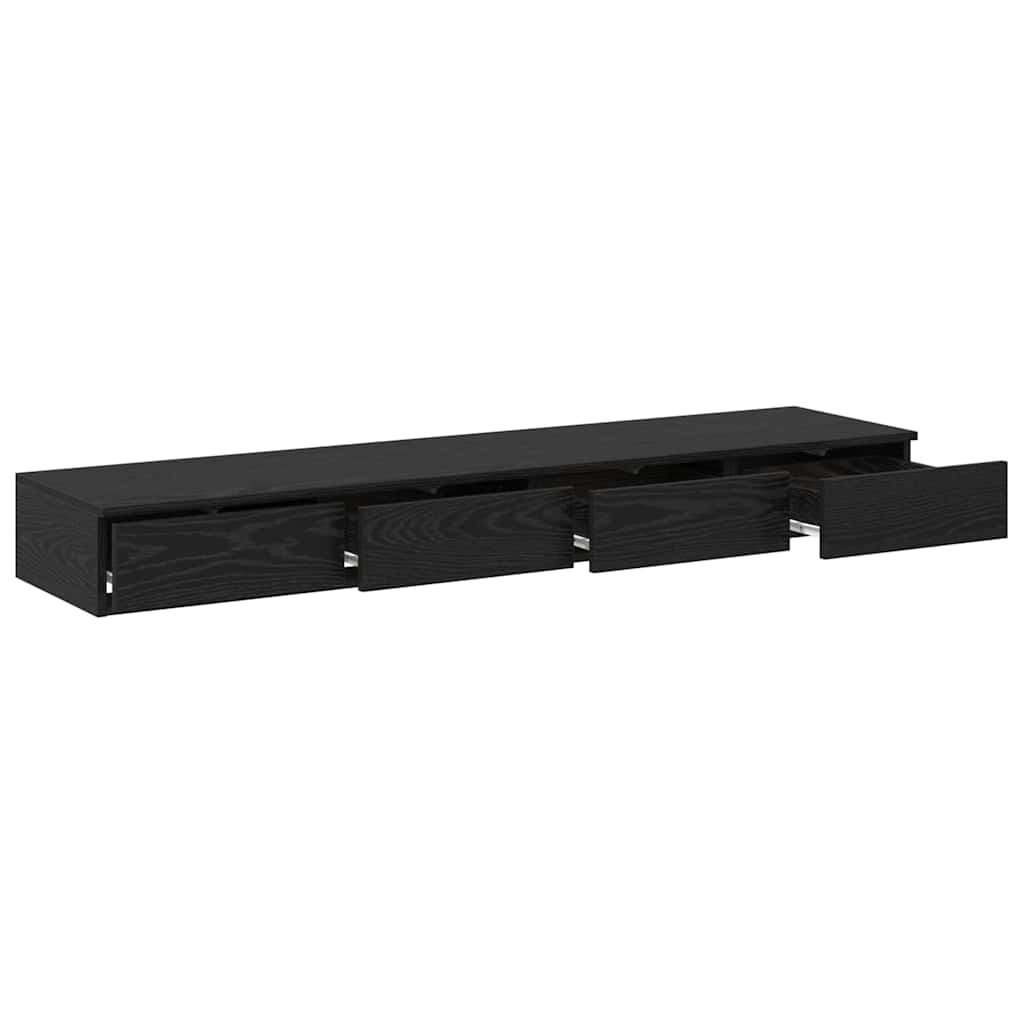 Ladice za krevet s ladicama Crni hrast 150 x 36,5 x 16,5 cm