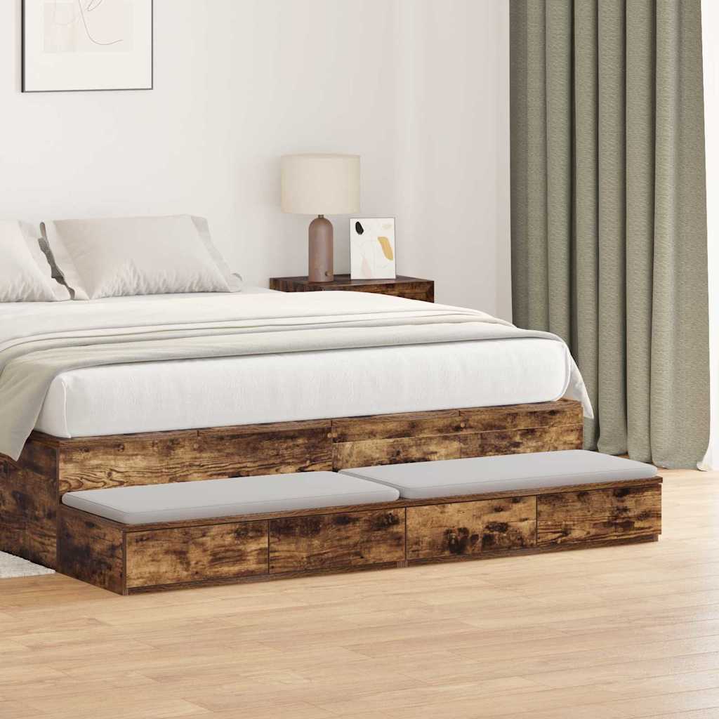 Ladice za krevet s ladicama Dimljeni hrast 150 x 36,5 x 16,5 cm