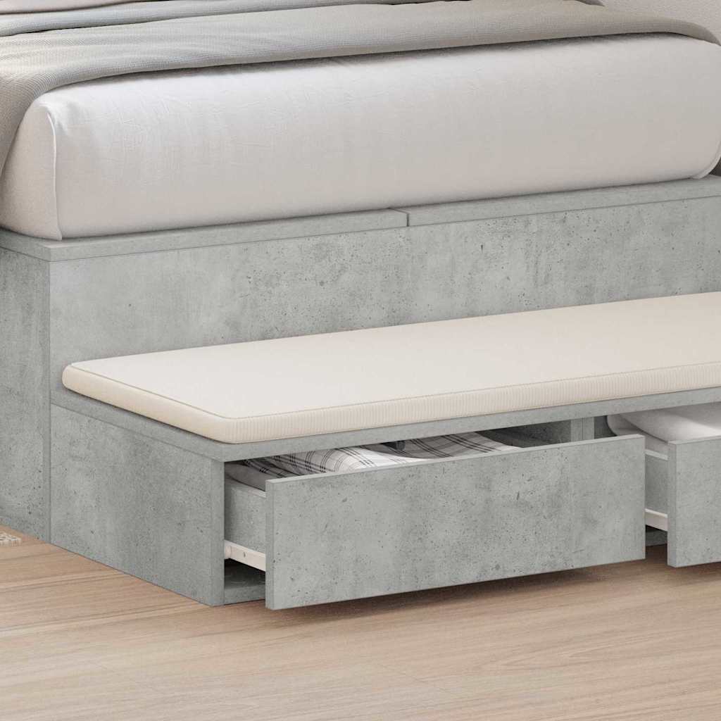 Ladice za krevet s ladicama Betonski sivi 75 x 36,5 x 16,5 cm