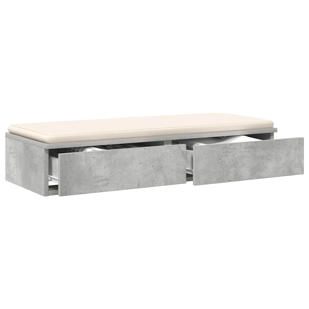 Ladice za krevet s ladicama Betonski sivi 75 x 36,5 x 16,5 cm