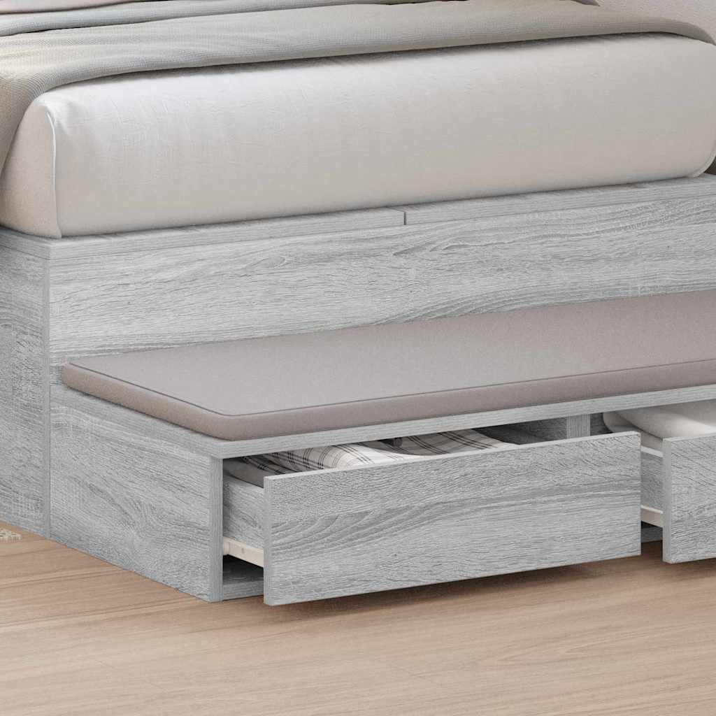 Ladice za krevet s ladicama Siva Sonoma 75 x 36,5 x 16,5 cm
