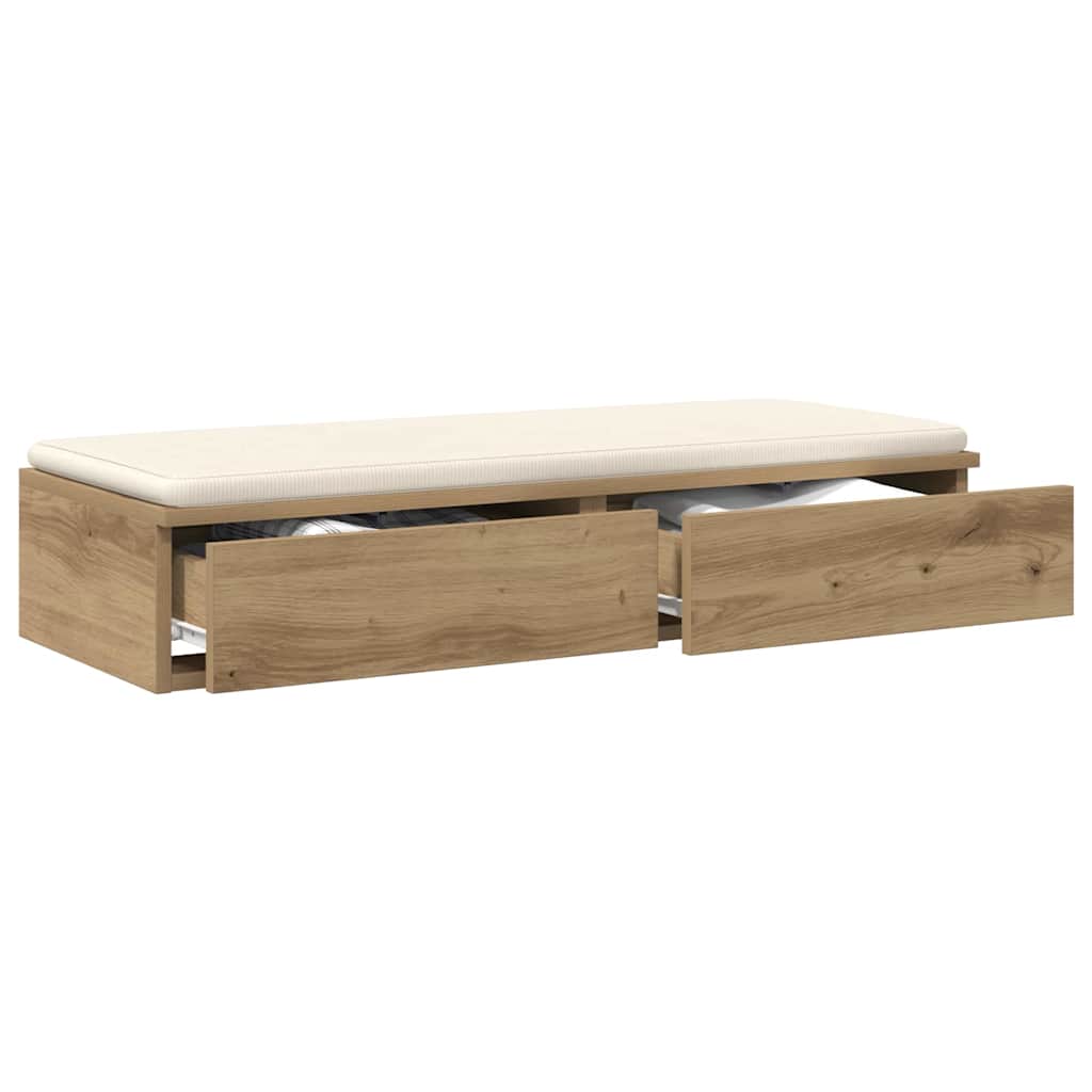 Ladice za krevet Umjetnički hrast 75 x 36,5 x 16,5 cm