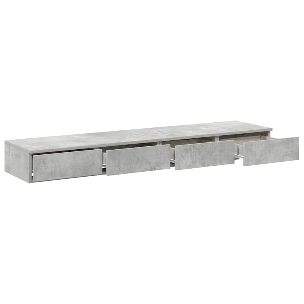 Ladice za krevet s ladicama Betonski sivi 160 x 36,5 x 16,5 cm