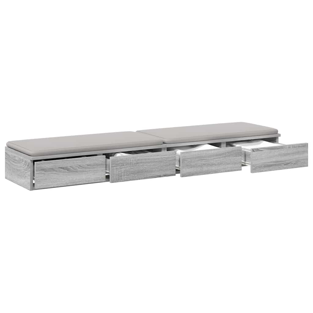 Ladice za krevet s ladicama Siva Sonoma 160 x 36,5 x 16,5 cm