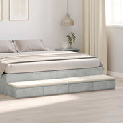 Ladice za krevet s ladicama Betonski sivi 180 x 36,5 x 16,5 cm