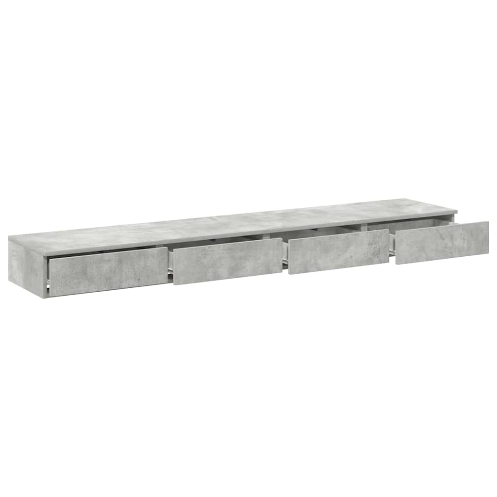 Ladice za krevet s ladicama Betonski sivi 180 x 36,5 x 16,5 cm