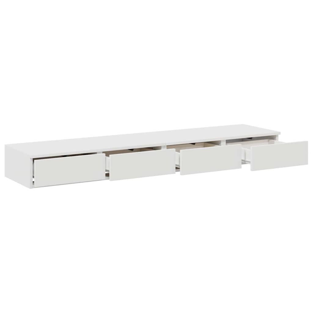 Ladice za krevet Bijelo 135 x 36,5 x 16,5 cm Konstruirano drvo