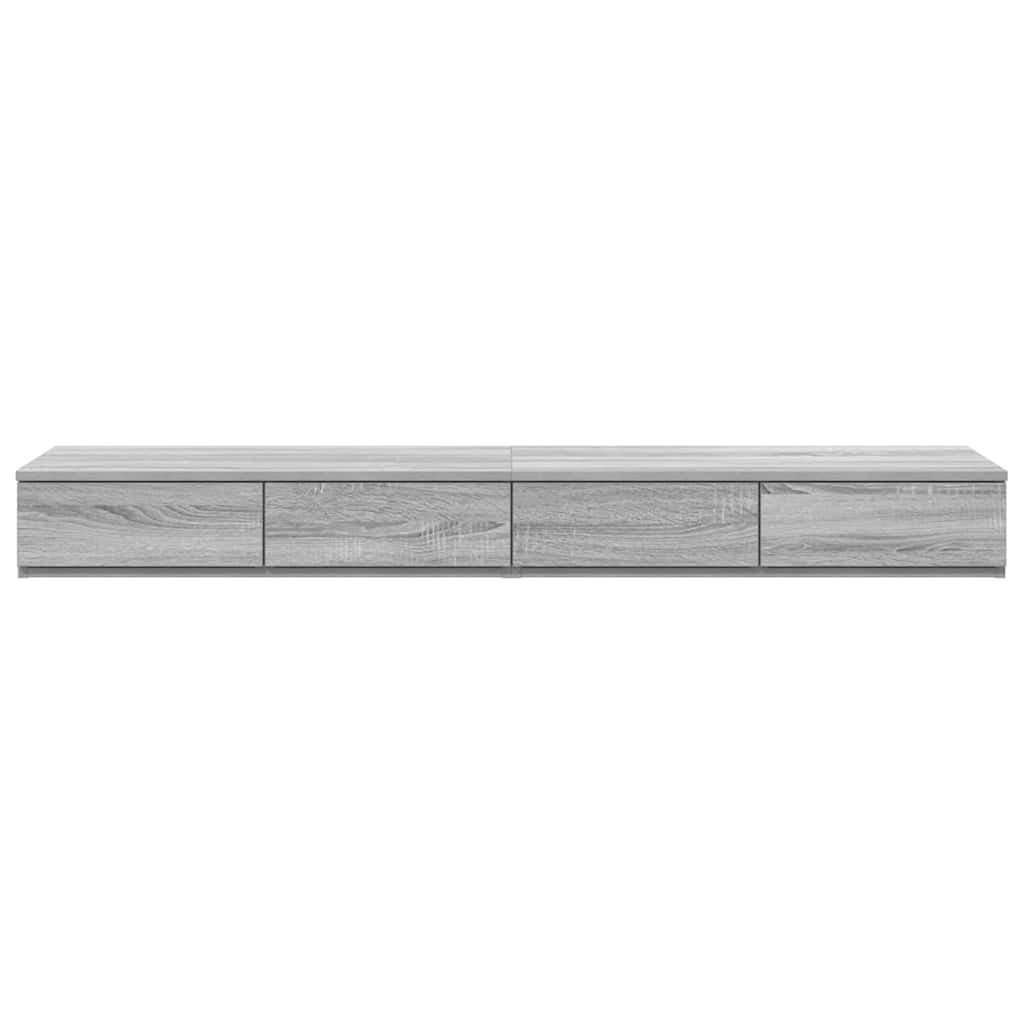 Ladice za krevet s ladicama Siva Sonoma 135 x 36,5 x 16,5 cm