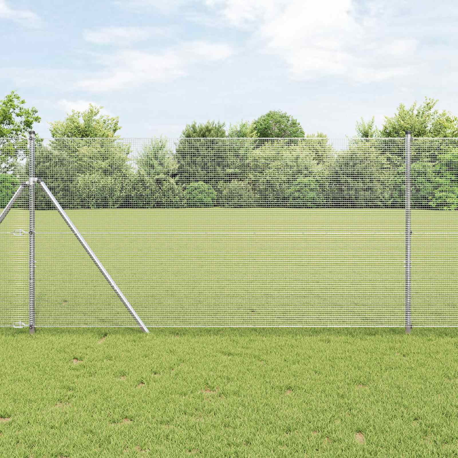 Zavarena žičana ograda 5000 x 120 cm Srebrno