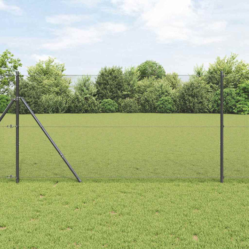 Zavarena žičana ograda 2500 x 140 cm Siva