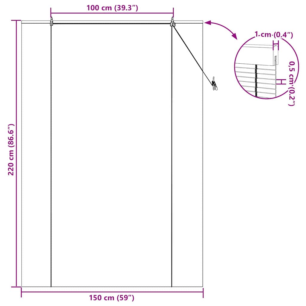 Bambus rolete Smeđa 150 x 220 cm Bambus