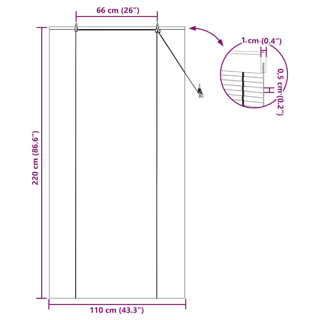 Bambus rolete Priroda 110 x 220 cm Bambus